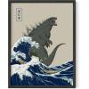 imageHAUS AND HUES Meme Posters  Funny Wall Art for College Dorm Humor Room Decor for Men ampamp Teens Unframed 12x16Great Wave Vs Godzilla