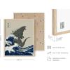 imageHAUS AND HUES Meme Posters  Funny Wall Art for College Dorm Humor Room Decor for Men ampamp Teens Unframed 12x16Great Wave Vs Godzilla