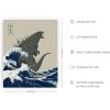 imageHAUS AND HUES Meme Posters  Funny Wall Art for College Dorm Humor Room Decor for Men ampamp Teens Unframed 12x16Great Wave Vs Godzilla