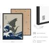 imageHAUS AND HUES Meme Posters  Funny Wall Art for College Dorm Humor Room Decor for Men ampamp Teens Unframed 12x16Great Wave Vs Godzilla