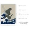 imageHAUS AND HUES Meme Posters  Funny Wall Art for College Dorm Humor Room Decor for Men ampamp Teens Unframed 12x16Great Wave Vs Godzilla