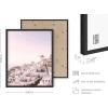 imageHAUS AND HUES Santorini Vintage Beach Prints  Greece Poster Vintage Beach Posters and Greek Photos Santorini Art Painting Mykonos Beige Frame 12x16Santorini