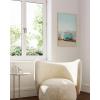 imageHAUS AND HUES Santorini Vintage Beach Prints  Greece Poster Vintage Beach Posters and Greek Photos Santorini Art Painting Mykonos Beige Frame 24x36Blue Van