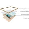 imageHAUS AND HUES Santorini Vintage Beach Prints  Greece Poster Vintage Beach Posters and Greek Photos Santorini Art Painting Mykonos Beige Frame 24x36Blue Van