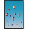 imageHAUS AND HUES Santorini Vintage Beach Prints  Greece Poster Vintage Beach Posters and Greek Photos Santorini Art Painting Mykonos Beige Frame 24x36Hot Air Balloons