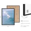 imageHAUS AND HUES Santorini Vintage Beach Prints  Greece Poster Vintage Beach Posters and Greek Photos Santorini Art Painting Mykonos Beige Frame 24x36Surfer Print