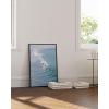 imageHAUS AND HUES Santorini Vintage Beach Prints  Greece Poster Vintage Beach Posters and Greek Photos Santorini Art Painting Mykonos Beige Frame 24x36Surfer Print