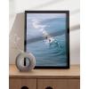 imageHAUS AND HUES Santorini Vintage Beach Prints  Greece Poster Vintage Beach Posters and Greek Photos Santorini Art Painting Mykonos Beige Frame 24x36Surfer Print