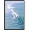 imageHAUS AND HUES Santorini Vintage Beach Prints  Greece Poster Vintage Beach Posters and Greek Photos Santorini Art Painting Mykonos Beige Frame 24x36Surfer Print