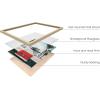 imageHAUS AND HUES Surfing Poster Beach Room Decor  Surfer Poster Art Prints Surfer Wall Art Wall Decor Vintage Beach Posters Surfer Print Beige Frame 16x20Red Surf Van