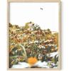 imageHAUS AND HUES Honey Bee Decor Garden Wall Art  Insect Poster Vintage Floral Posters and Prints Flower Poster Vintage Botanical Prints Black Frame 16x20Flowers and Bees