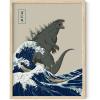 imageHAUS AND HUES Meme Posters  Funny Wall Art for College Dorm Humor Room Decor for Men ampamp Teens Unframed 12x16Great Wave Vs Godzilla