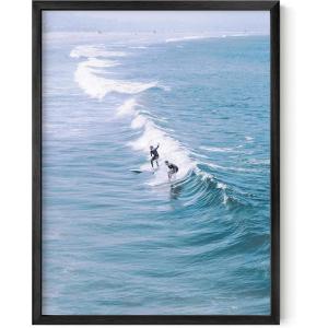 imageHAUS AND HUES Santorini Vintage Beach Prints  Greece Poster Vintage Beach Posters and Greek Photos Santorini Art Painting Mykonos Beige Frame 12x16Surfer Print