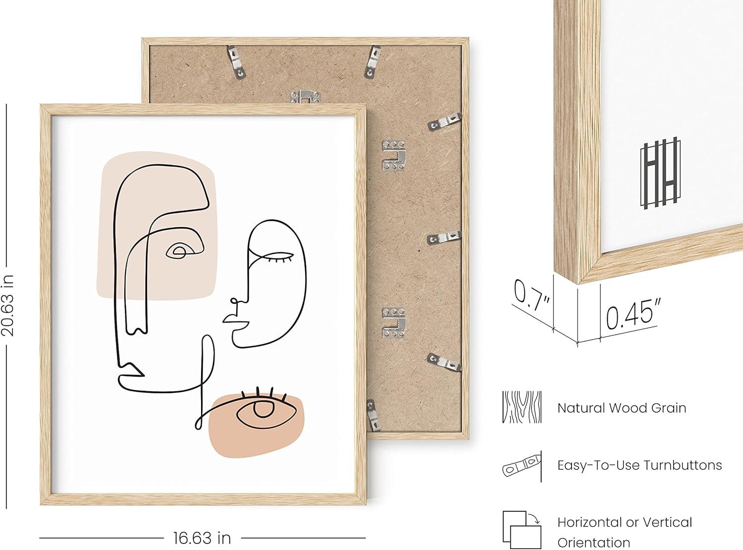 imageHAUS AND HUES Minimalist Line Art  OneLine Woman Sketch Feminist Boho Wall Decor Modern Aesthetic Print Unframed 16x20Colored Abstract Face