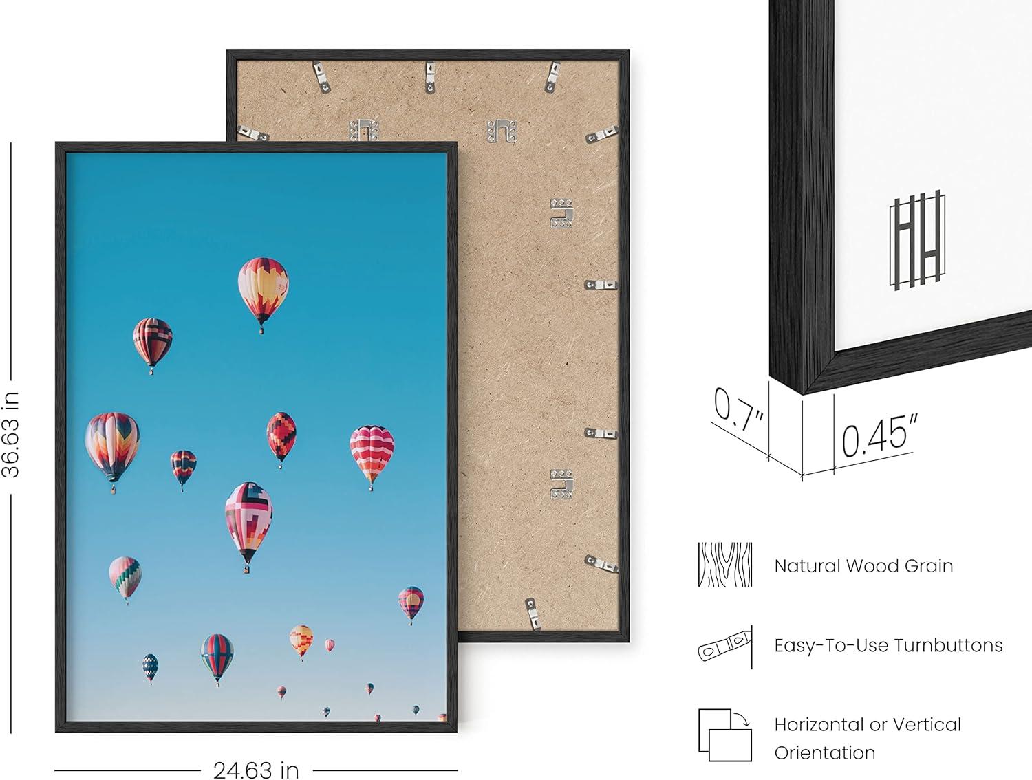 imageHAUS AND HUES Surfing Poster Beach Room Decor  Surfer Poster Art Prints Surfer Wall Art Wall Decor Vintage Beach Posters Surfer Print Black Frame 16x20Hot Air Balloons