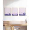 imageHAUS AND HUES Boho Wall Art  Set of 3 Mandala Moroccan Bohemian 16x20 Framed BlackPink  Purple