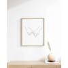 imageHAUS AND HUES Couple Kissing Wall Art Outline Poster  Woman Silhouette Minimalist Decor Bedroom Line Art Beige Frame 16x20Holding Pinkies