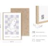 imageHAUS AND HUES Danish Pastel Purple Poster  Aesthetic Room Decor Purple Picture Wall Decor Danish Pastel Cute Poster Black Frame 24x36Statue on Purple Checks