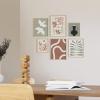imageHAUS AND HUES Framed Abstract Wall Art Famous Artist Paintings Abstract Colorful Wall Art Geometric Wall Decor Abstract Modern Framed Painting Set Klint Artist Posters with Beige FrameCoral Green