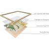 imageHAUS AND HUES Framed Abstract Wall Art Famous Artist Paintings Abstract Colorful Wall Art Geometric Wall Decor Abstract Modern Framed Painting Set Klint Artist Posters with Beige FrameGreen Classics