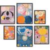 imageHAUS AND HUES Framed Abstract Wall Art Famous Artist Paintings Abstract Colorful Wall Art Geometric Wall Decor Abstract Modern Framed Painting Set Klint Artist Posters with Beige FrameKlint