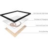 imageHAUS AND HUES Framed Abstract Wall Art Famous Artist Paintings Abstract Colorful Wall Art Geometric Wall Decor Abstract Modern Framed Painting Set Klint Artist Posters with Beige FrameCream