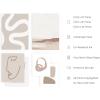 imageHAUS AND HUES Framed Abstract Wall Art Famous Artist Paintings Abstract Colorful Wall Art Geometric Wall Decor Abstract Modern Framed Painting Set Klint Artist Posters with Beige FrameCream