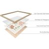 imageHAUS AND HUES Framed Abstract Wall Art Famous Artist Paintings Abstract Colorful Wall Art Geometric Wall Decor Abstract Modern Framed Painting Set Klint Artist Posters with Beige FrameCoral Green