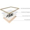 imageHAUS AND HUES Framed Abstract Wall Art Famous Artist Paintings Abstract Colorful Wall Art Geometric Wall Decor Abstract Modern Framed Painting Set Klint Artist Posters with Beige FrameJapanese