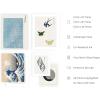imageHAUS AND HUES Framed Abstract Wall Art Famous Artist Paintings Abstract Colorful Wall Art Geometric Wall Decor Abstract Modern Framed Painting Set Klint Artist Posters with Beige FrameBlue Green
