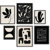 imageHAUS AND HUES Framed Abstract Wall Art Famous Artist Paintings Abstract Colorful Wall Art Geometric Wall Decor Abstract Modern Framed Painting Set Klint Artist Posters with Beige FrameBeige  Black