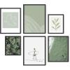 imageHAUS AND HUES Framed Abstract Wall Art Famous Artist Paintings Abstract Colorful Wall Art Geometric Wall Decor Abstract Modern Framed Painting Set Klint Artist Posters with Beige FrameGreen Zen