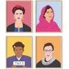 imageHAUS AND HUES Inspirational Feminist Poster Set of 4 Inspirational Wall Art Posters for Teen Girls Room  Wall Art Prints ampamp Decor for Women  Womens History Month Poster  UNFRAMED 11x14Beige Framed