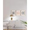 imageHAUS AND HUES Mandala Wall Art  Set of 3 Mexican Tile Art Modern Abstract Wall Art Moroccan Painting Neutral Art Abstract Geometric Art Abstract Kitchen Wall Art Boho Mandala 8x10 UnframedTiles