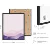 imageHAUS AND HUES Mid Century Wall Art Boho Wall Art Framed  Set of 3 Mandala Wall Decor Boho Framed Art Abstract Art Bohemian Tiles 11x14 Black FramedPink  Purple