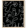 imageHAUS AND HUES Minimalist One Line Wall Art  Minimalist Poster Wall Art of Women Feminist Wall Art Minimalist Wall Art Woman Art Print Boho Prints Beige Frame 24x36Black Face Collage