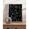 imageHAUS AND HUES Minimalist One Line Wall Art  Minimalist Poster Wall Art of Women Feminist Wall Art Minimalist Wall Art Woman Art Print Boho Prints Beige Frame 24x36Black Face Collage