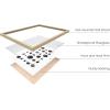 imageHAUS AND HUES Modern Abstract Wall Art Prints  Set of 4 Mid Century Modern Abstract Prints Contemporary Geometric Posters Minimalist Abstract Wall Decor Framed Modern Art Black Frame 8x10Black  White Set of 4