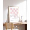 imageHAUS AND HUES Pink Wall Art  Danish Pastel Aesthetic Posters Trendy Room Decor Cute Pink Posters Cool Wall Art Unframed 16x20Statues on Pink Checks