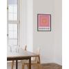 imageHAUS AND HUES Pink Wall Art Danish Pastel Posters Aesthetic Room Decor Cool Trendy Prints Black Frame 24x36Pink Geometric Squares