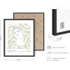 imageHAUS AND HUES Pink Wall Art Danish Pastel Posters Aesthetic Room Decor Cool Trendy Prints Black Frame 24x36Statue on Green Waves