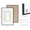 imageHAUS AND HUES Pink Wall Art Danish Pastel Posters Aesthetic Room Decor Cool Trendy Prints Black Frame 24x36Statue on Green Waves