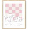 imageHAUS AND HUES Pink Wall Art Danish Pastel Posters Aesthetic Room Decor Cool Trendy Prints Black Frame 24x36Statues on Pink Checks