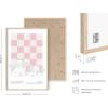 imageHAUS AND HUES Pink Wall Art Danish Pastel Posters Aesthetic Room Decor Cool Trendy Prints Black Frame 24x36Statues on Pink Checks