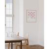 imageHAUS AND HUES Pink Wall Art Danish Pastel Posters Aesthetic Room Decor Cool Trendy Prints Black Frame 24x36Statues on Pink Checks