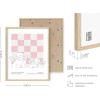 imageHAUS AND HUES Pink Wall Art Danish Pastel Posters Aesthetic Room Decor Cool Trendy Prints Black Frame 24x36Statues on Pink Checks