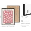 imageHAUS AND HUES Pink Wall Art Danish Pastel Posters Aesthetic Room Decor Cool Trendy Prints Unframed 12x16Flower Market Copenhagen