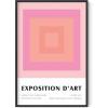 imageHAUS AND HUES Pink Wall Art Danish Pastel Posters Aesthetic Room Decor Cool Trendy Prints Unframed 12x16Pink Geometric Squares