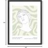 imageHAUS AND HUES Pink Wall Art Danish Pastel Posters Aesthetic Room Decor Cool Trendy Prints Unframed 12x16Statue on Green Waves