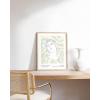 imageHAUS AND HUES Pink Wall Art Danish Pastel Posters Aesthetic Room Decor Cool Trendy Prints Unframed 12x16Statue on Green Waves